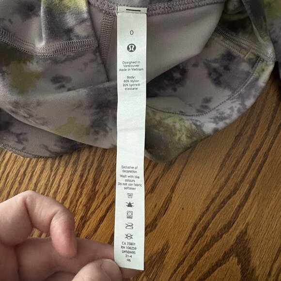 Lululemon Women 0 Radial Tie Dye Mauve Grey Multi Align High-Rise Pant 28” - Picture 9 of 10